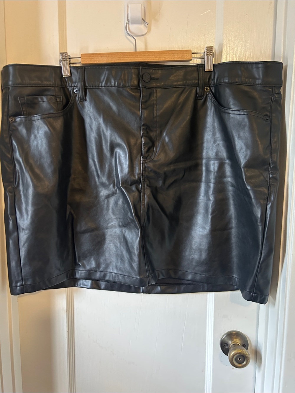 Torrid Black Faux Leather Mini Skirt